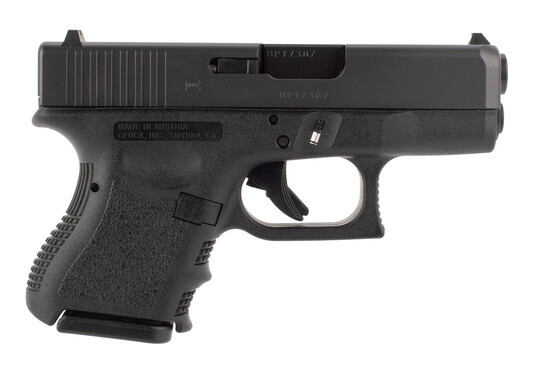 Glock 26 sub compact pistol is chambered in 9mm